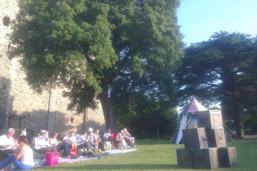 The stage for Romeo and Juliet at Rochester Castle last year.