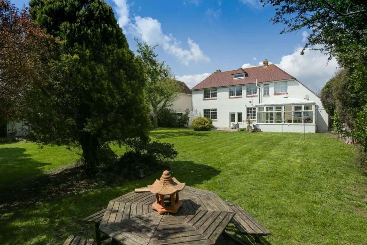 The large rear garden. Picture: Zoopla / Miles & Barr