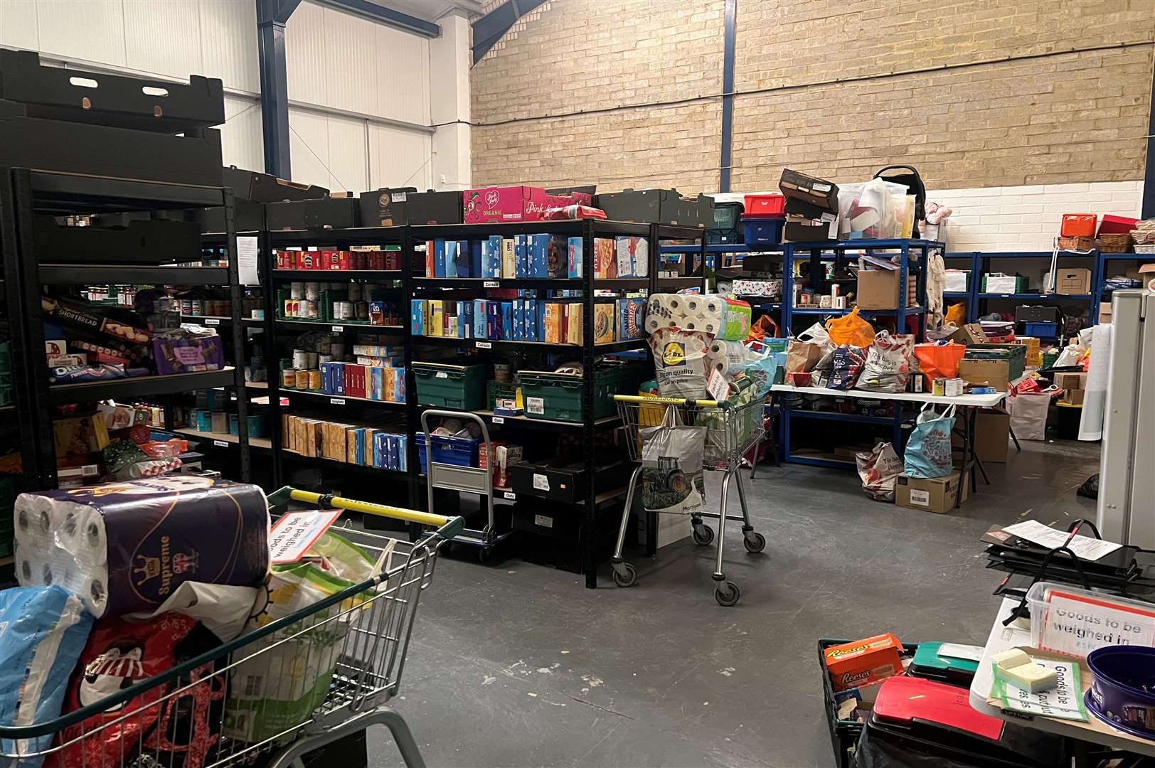 Inside Swale Foodbank