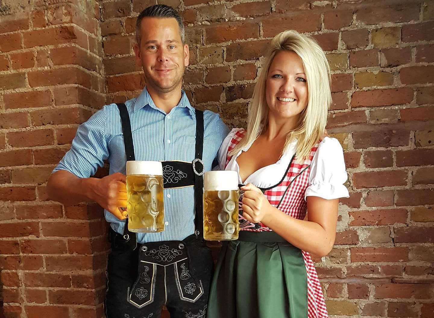 Owners Chris Vidler and Anna Murray from The Lane prepare for Oktoberfest