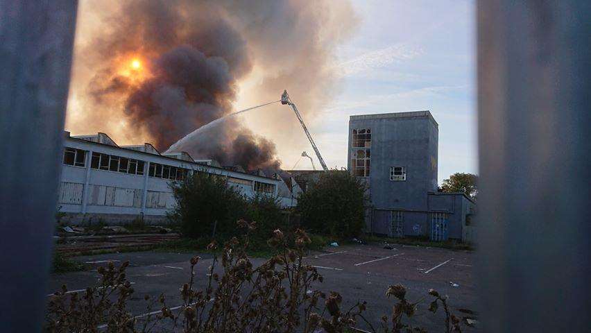 The fire broke out on Saturday morning. Picture: Dave Larkins