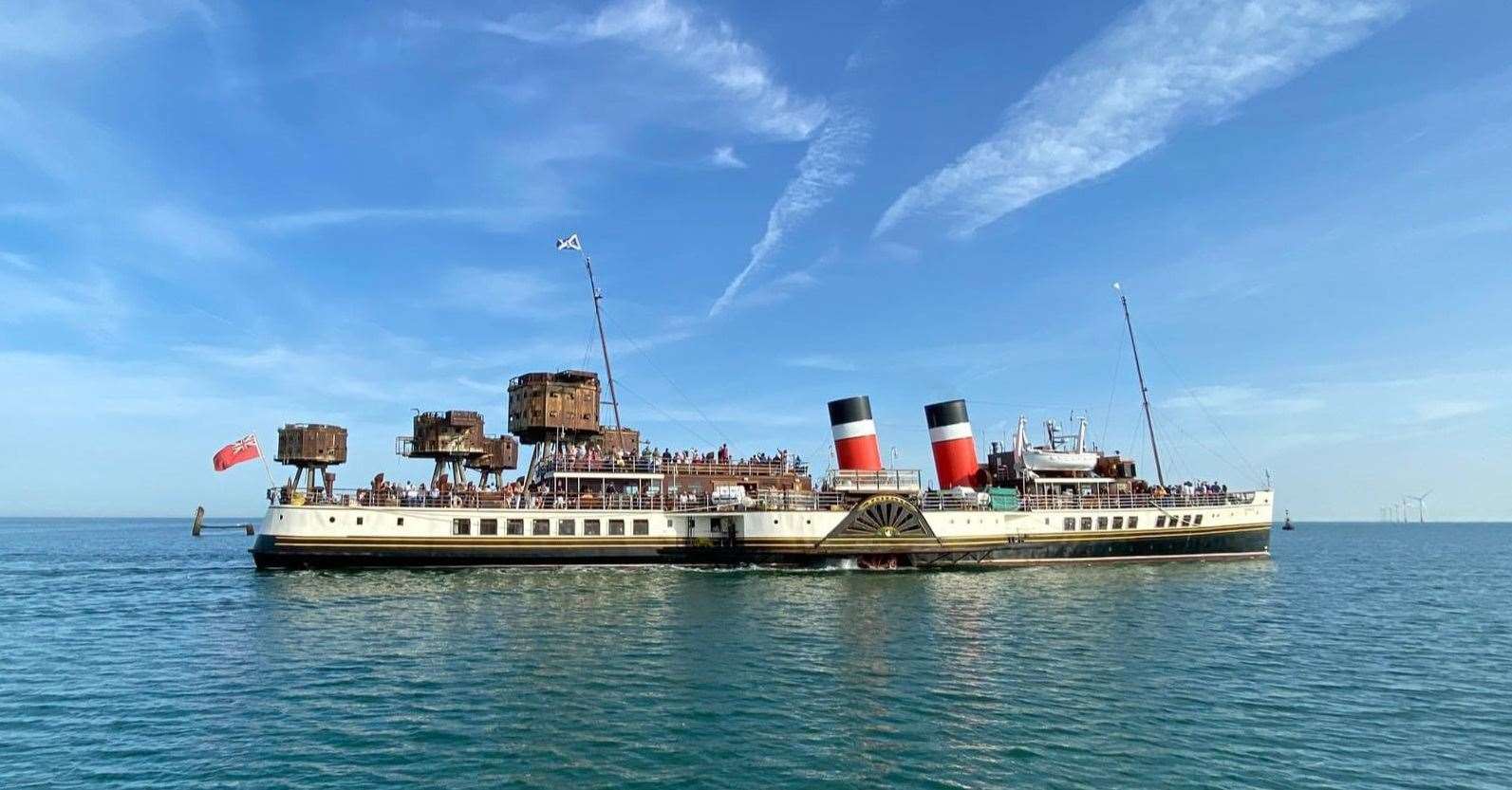 Paddle steamer Waverley will take passengers from Folkestone to Whitstable and then onto London next year. Picture: Waverley Excursions