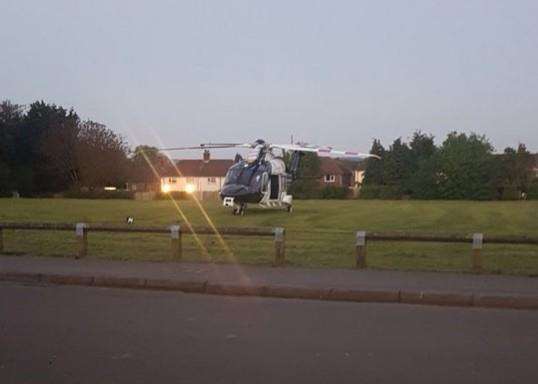 The motorcyclist was flown to hospital. Pic: Fiona May (1858384)