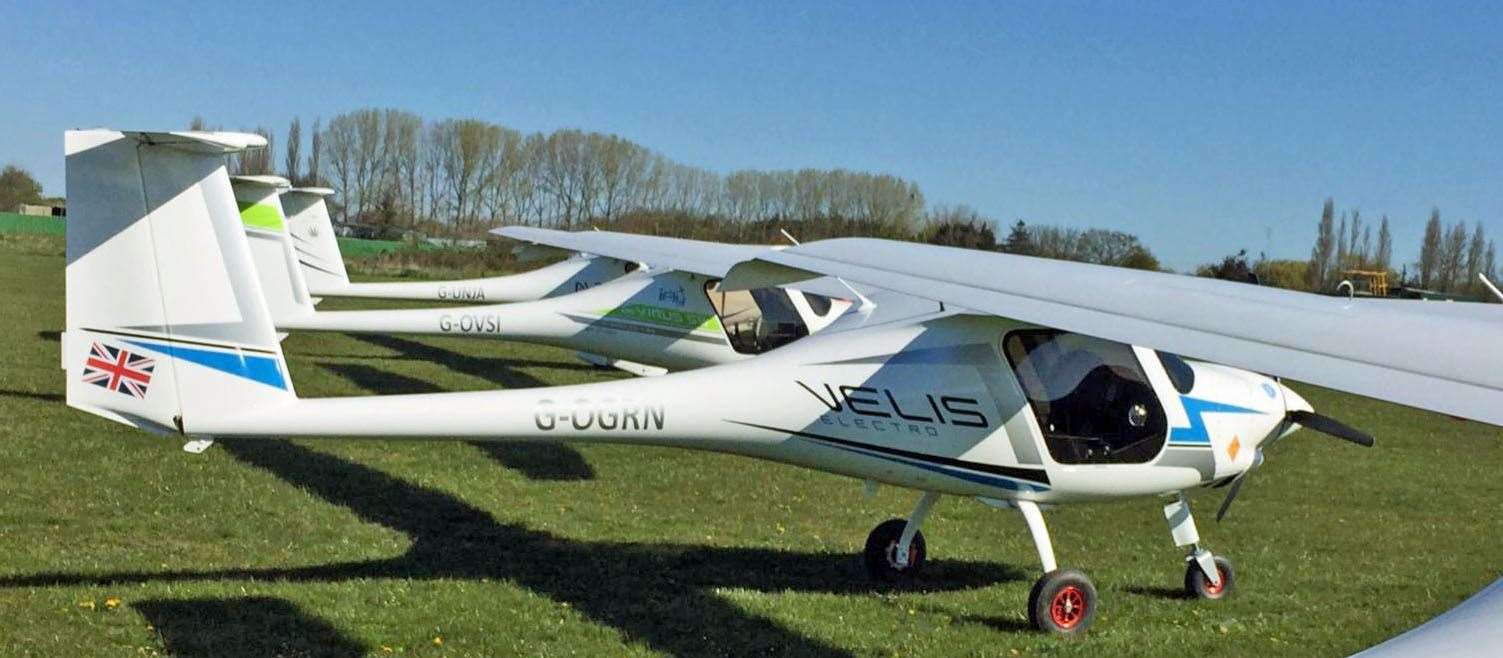 Two of the electric planes expected to use the airstrip. Submitted picture