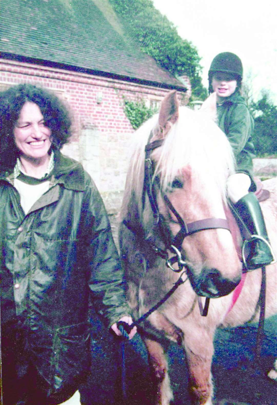 Undated file picture of Lin Russell and her six-year-old daughter Megan