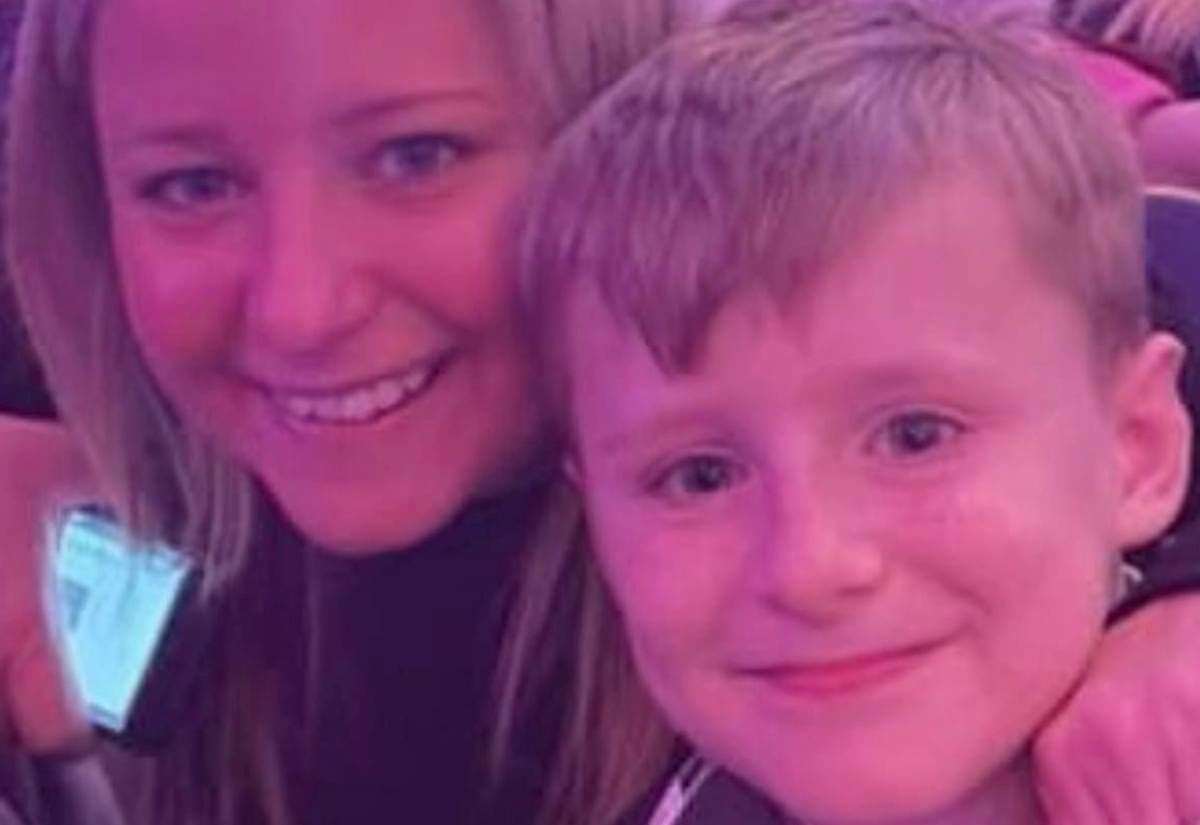 Kelly Sahlah with son Harrison, 10, who was hit by a bus on Sandgate Esplanade near Folkestone