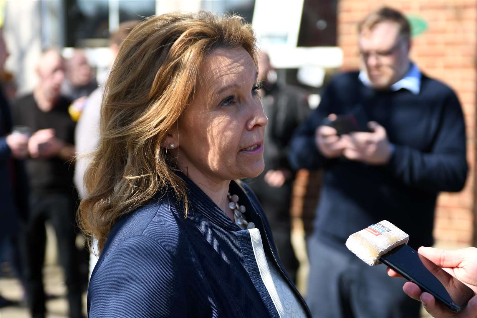 Natalie Elphicke speaking at the march. Picture: Barry Goodwin