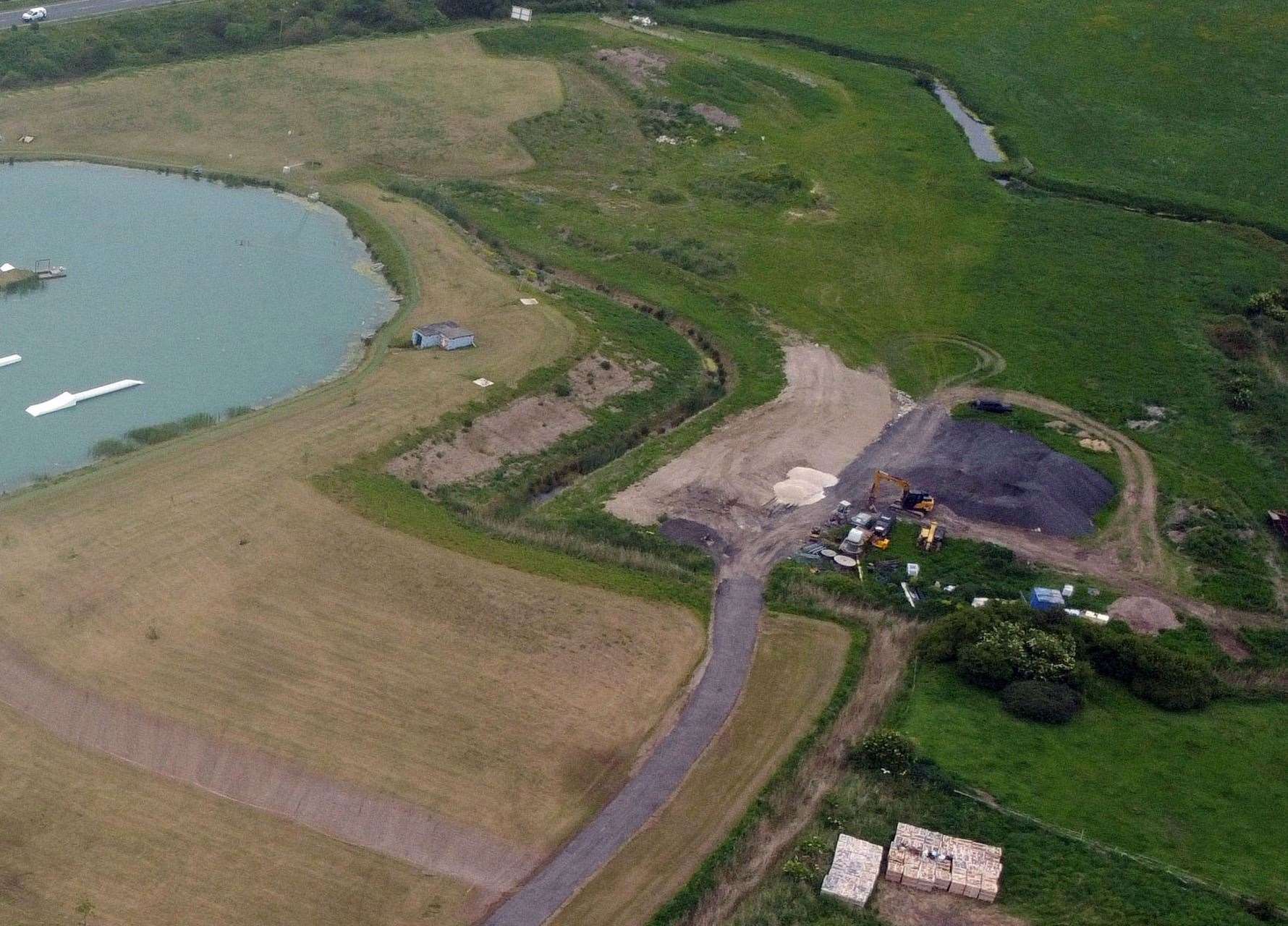 Where the new campsite will be located at the aqua park. Picture: Barry Goodwin