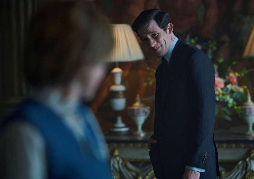 Josh O’Connor as a young Prince Charles and Emma Corrin as Lady Diana Spencer in The Crown. Photo: Des Willie / Netflix.