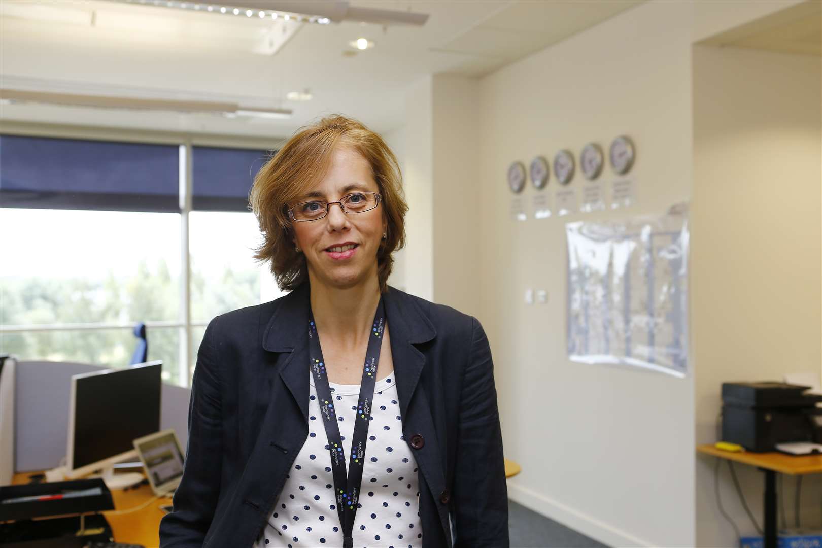 IoD Kent branch chair Jane Ollis in the offices of Quvium at Discovery Park, Sandwich