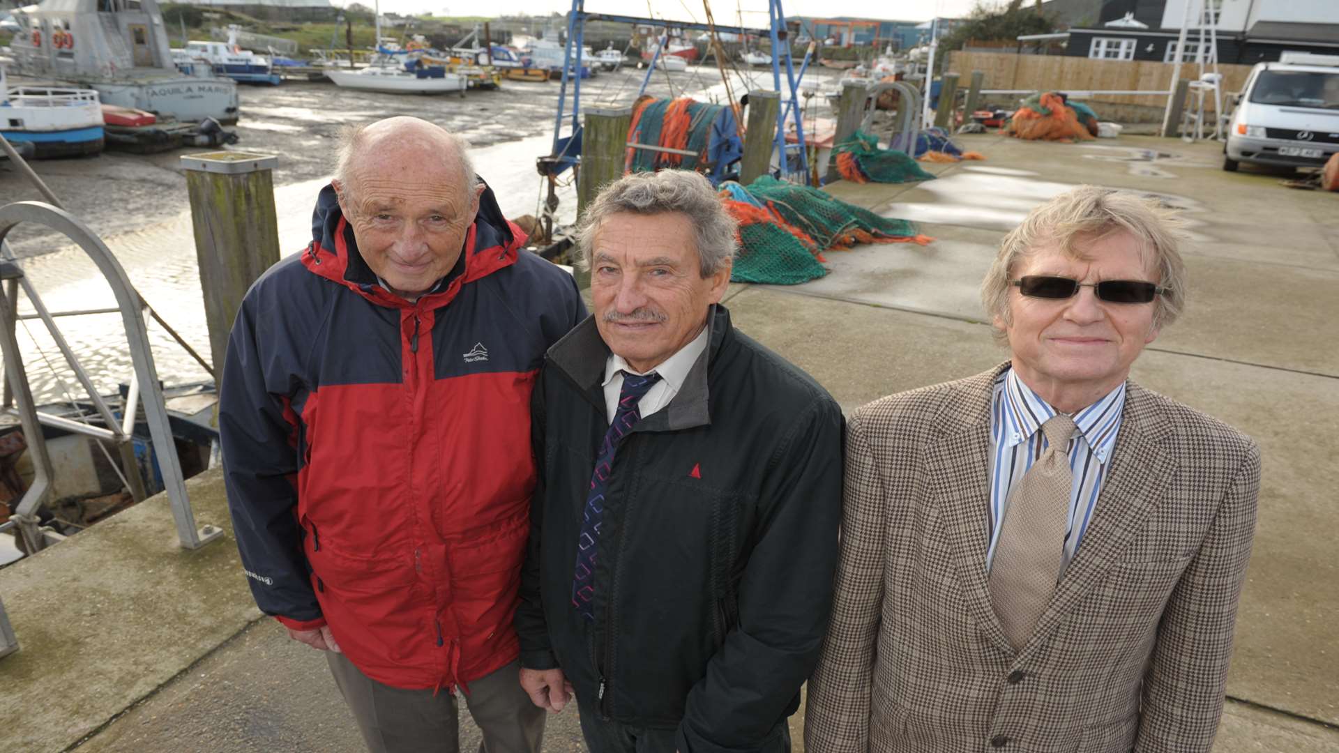 Peter MacDonald, Tim Bell and David Orpin at Queenborough Creek