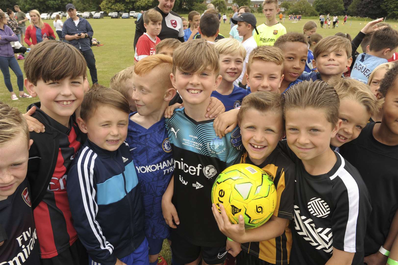 Allington Community Association, Castle Road, Allington..Humphrey Hamilton-Barnes has organised a Football session..Humphrey and friends..Picture: Steve Crispe. (13501538)