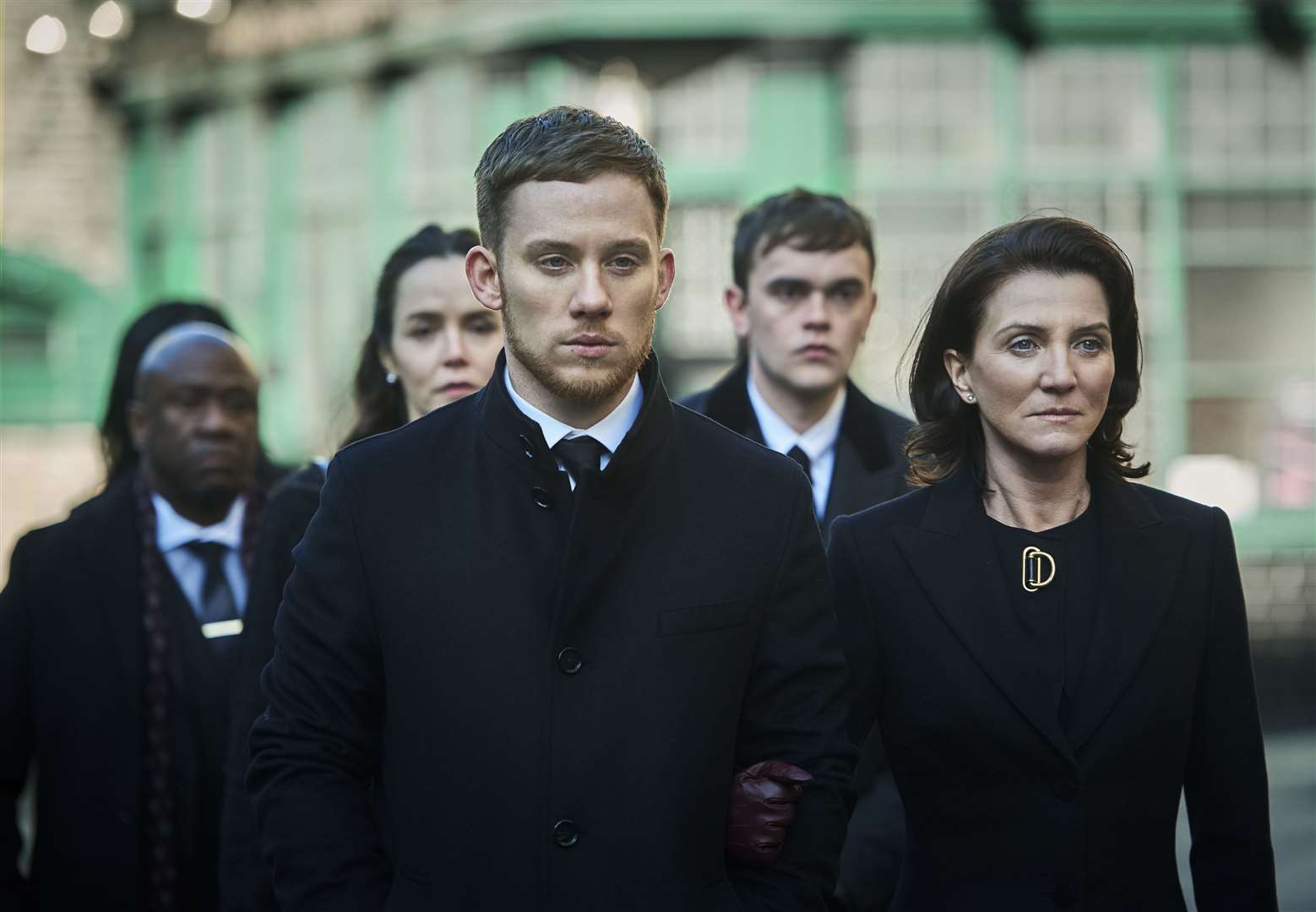 Gangs Of London. Pictured: Joe Cole as Sean Wallace and Michelle Fairley as Marian Wallace Picture: PA Photo/Sky UK Limited