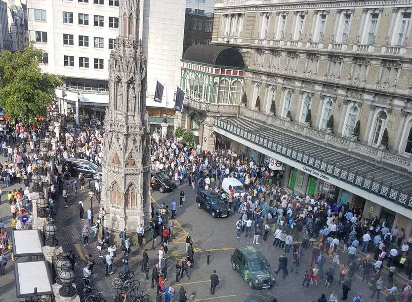 Charing Cross station has been closed after a security alert. Picture: @SByrneFraser