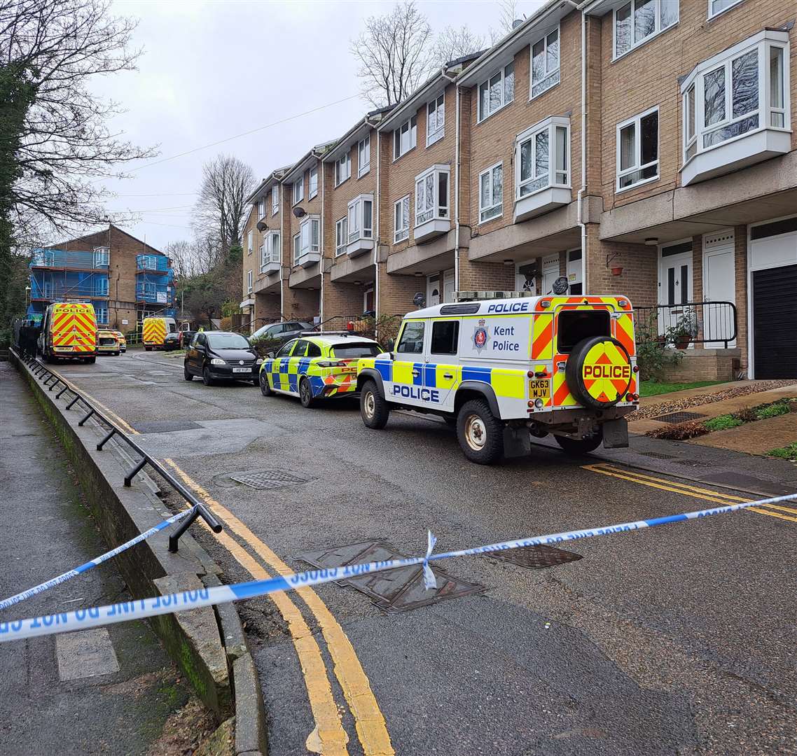 Numerous police vehicles were spotted at Anstee Road