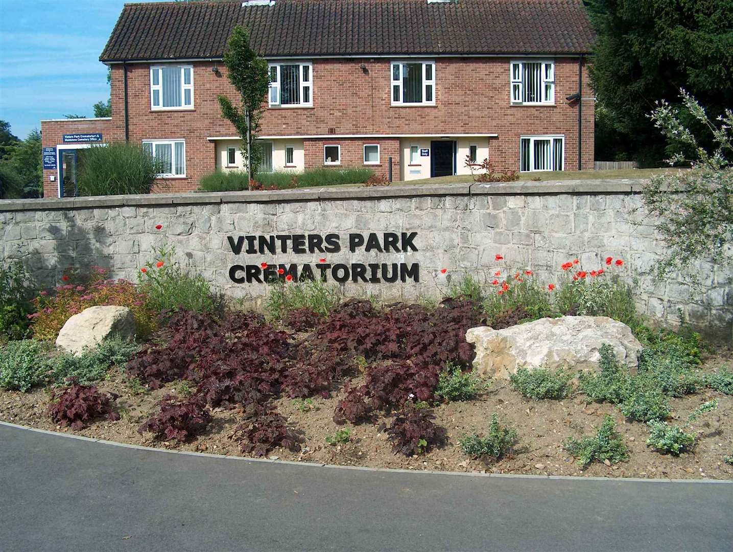 Vinters Park Crematorium entrance. Picture: MBC