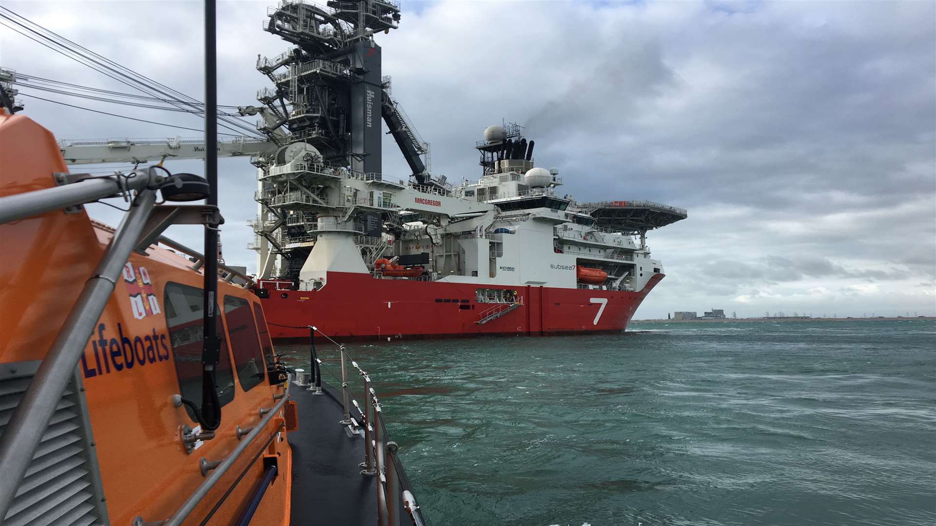 RNLI crews helped transport a man who had dislocated his thumb. Pic: RNLI.