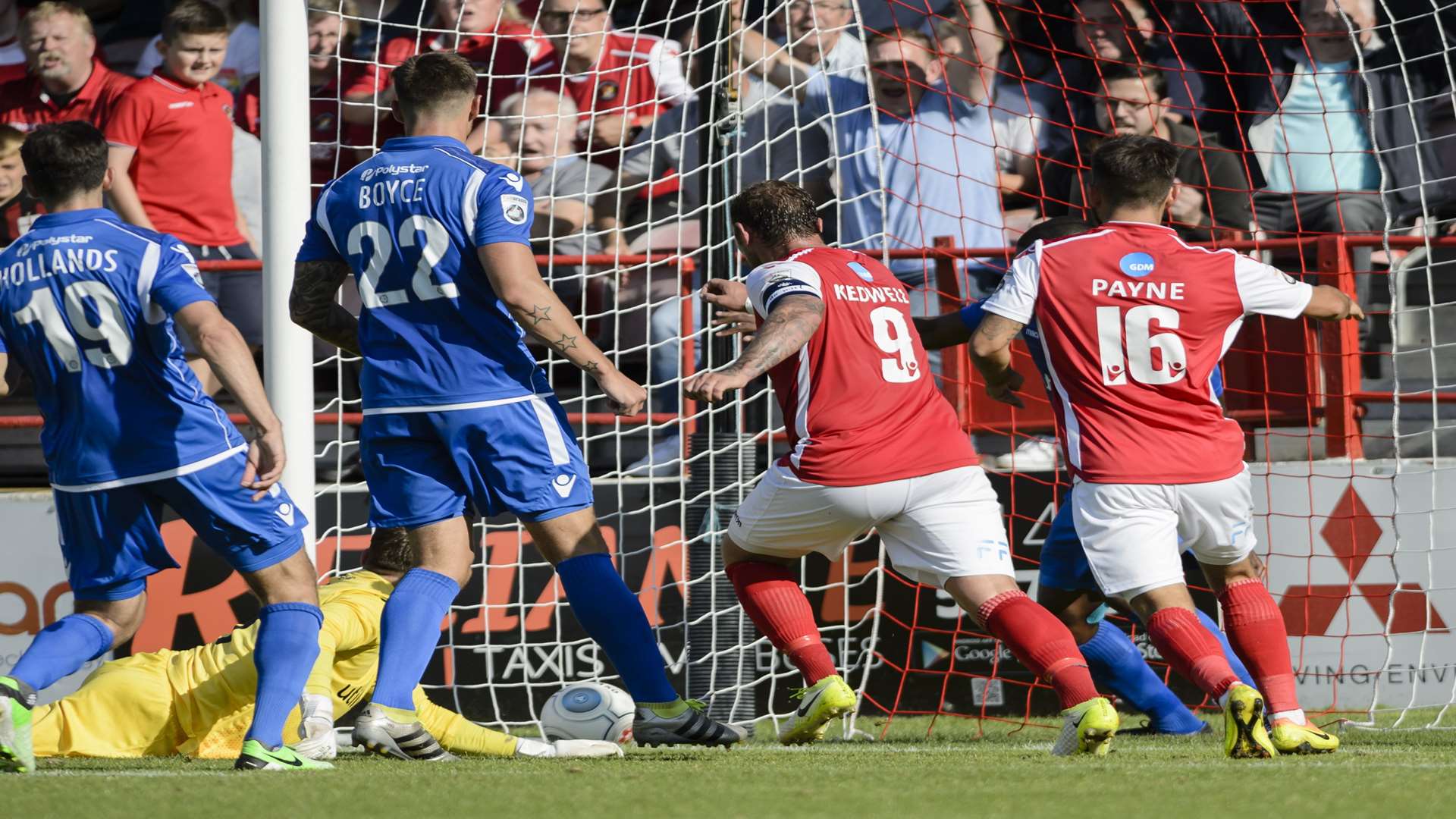 Danny Kedwell forces the ball over the line to make it 2-1 Picture: Andy Payton