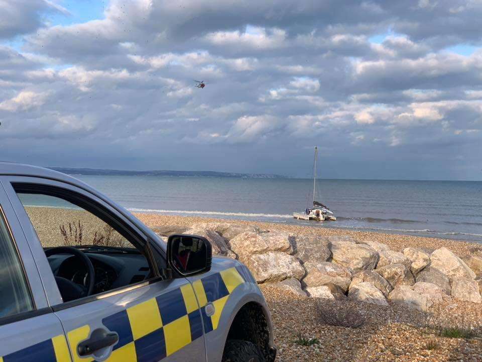 The rescue off of Littlestone. Picture: Dungeness Coastguard