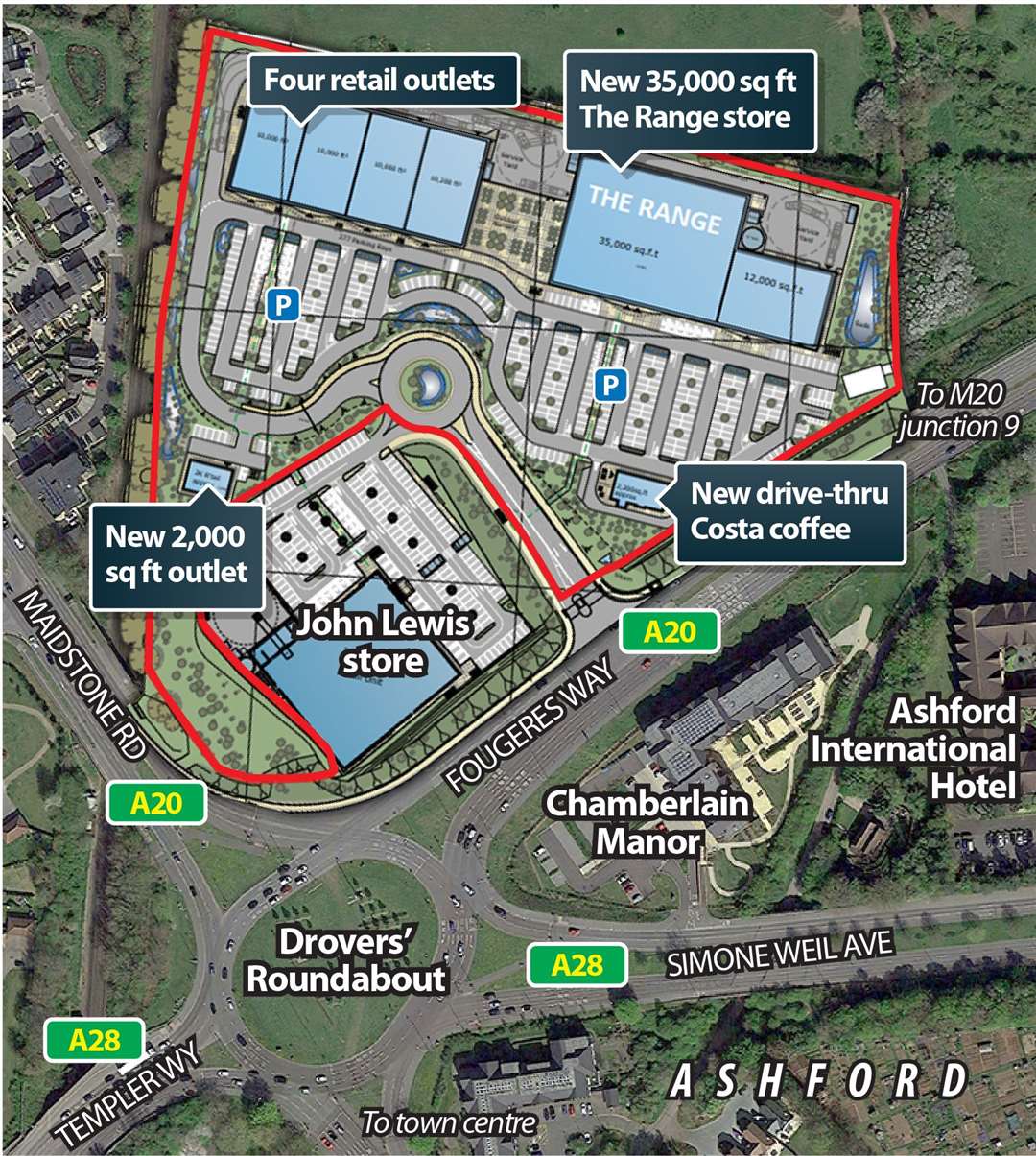 A map of the site