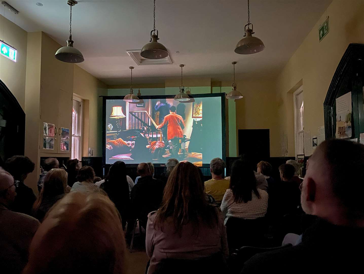 A film shown inside the community hub