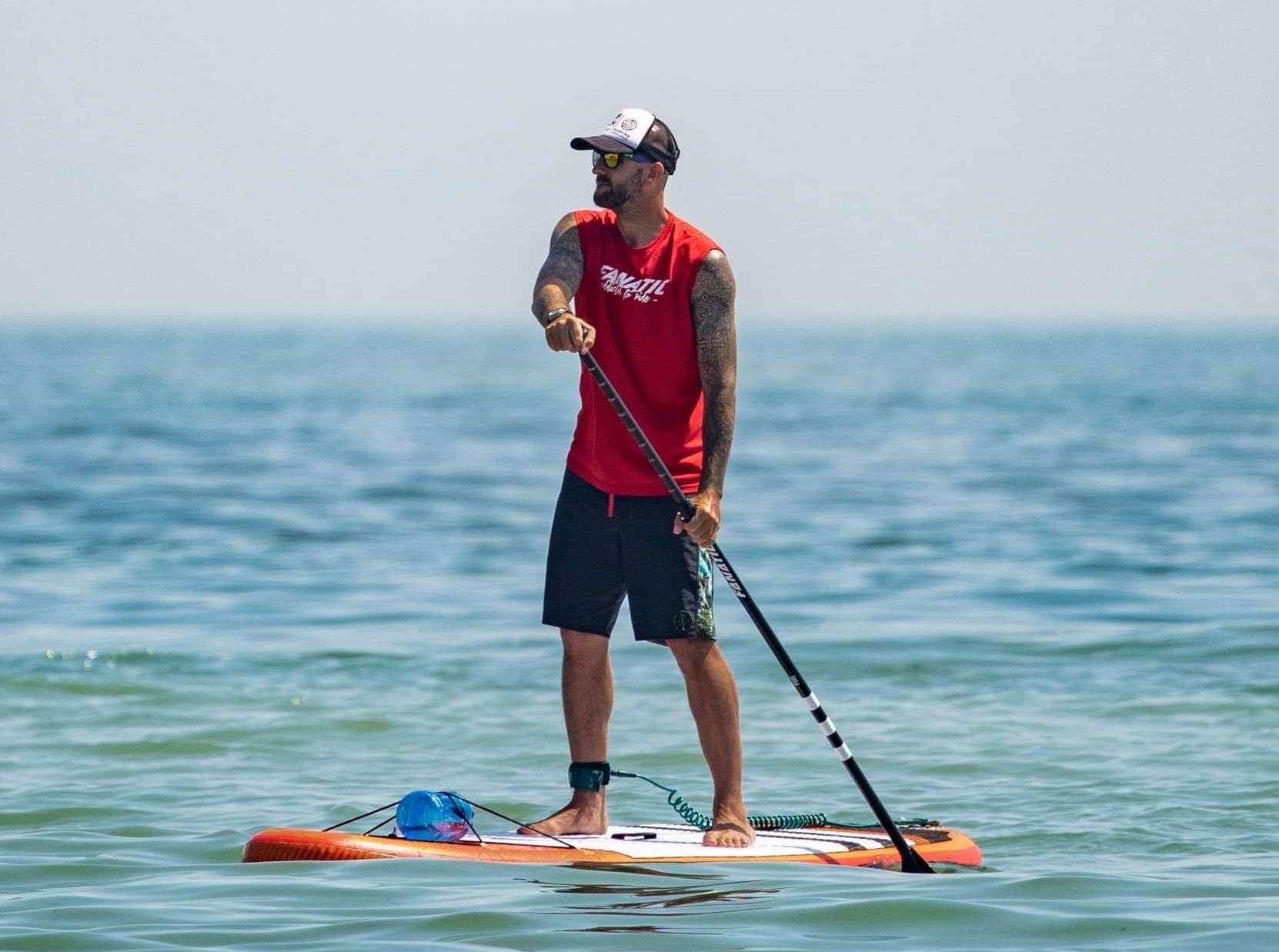 Paddleboarding in Kent with the Kent Surf School, Viking Bay, Broadstairs