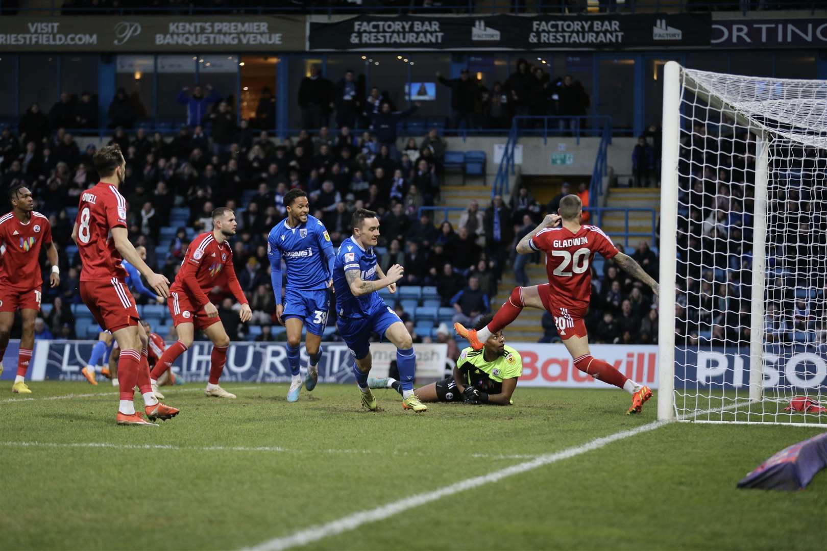 Shaun Williams scores Gillingham's winner against Crawley Town