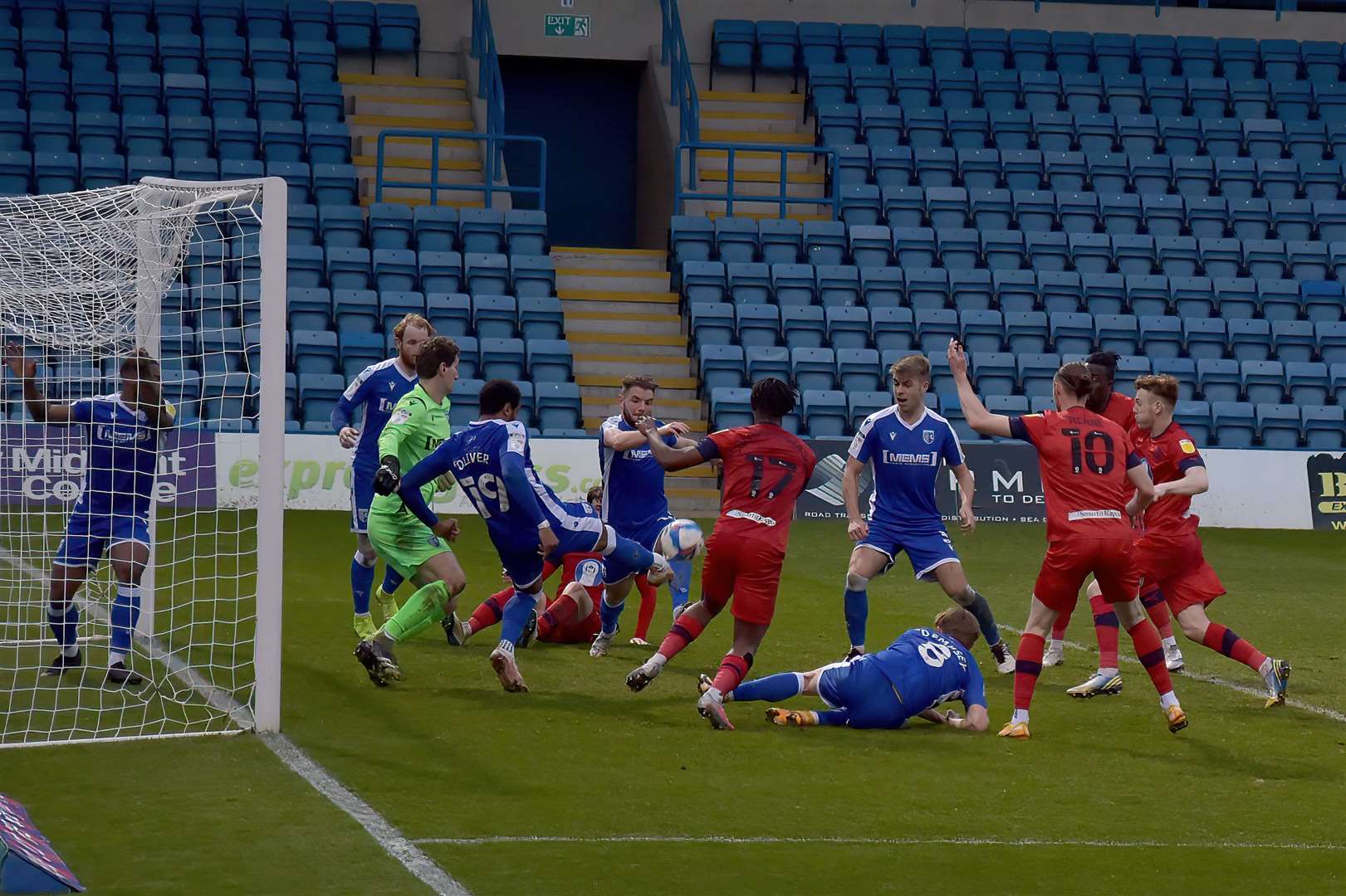 Gills somehow keep the ball out at the death. Picture: Keith Gillard