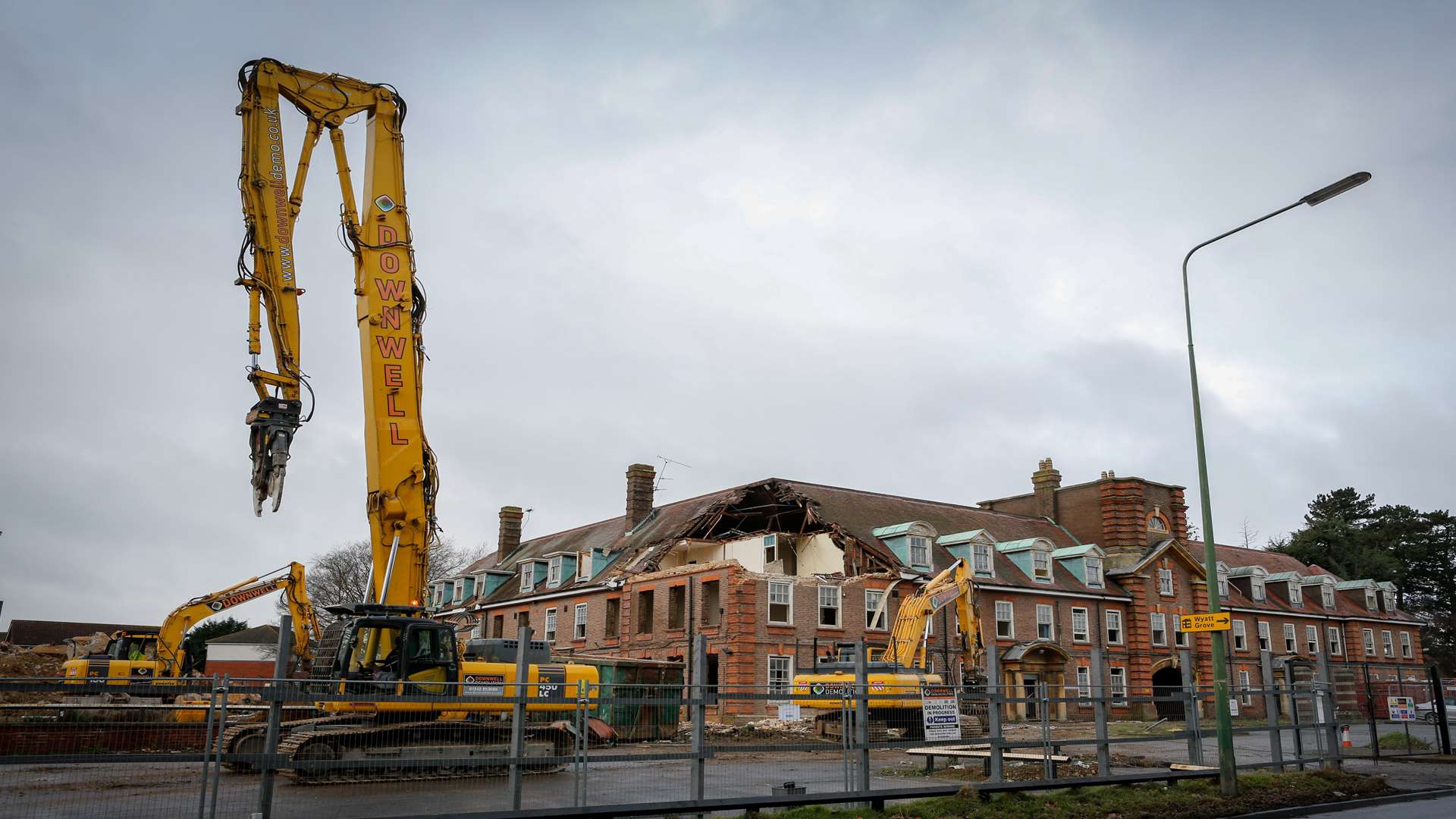 The former nurses home in Hermitage Lane, Maidstone, which is being demolished.