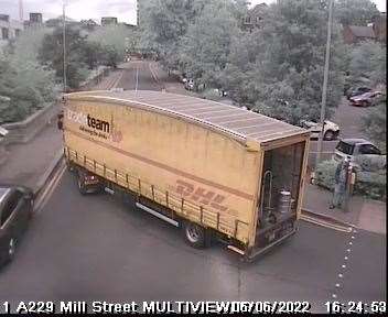 A lorry has broken down in Palace Avenue, Maidstone. Picture: KCC