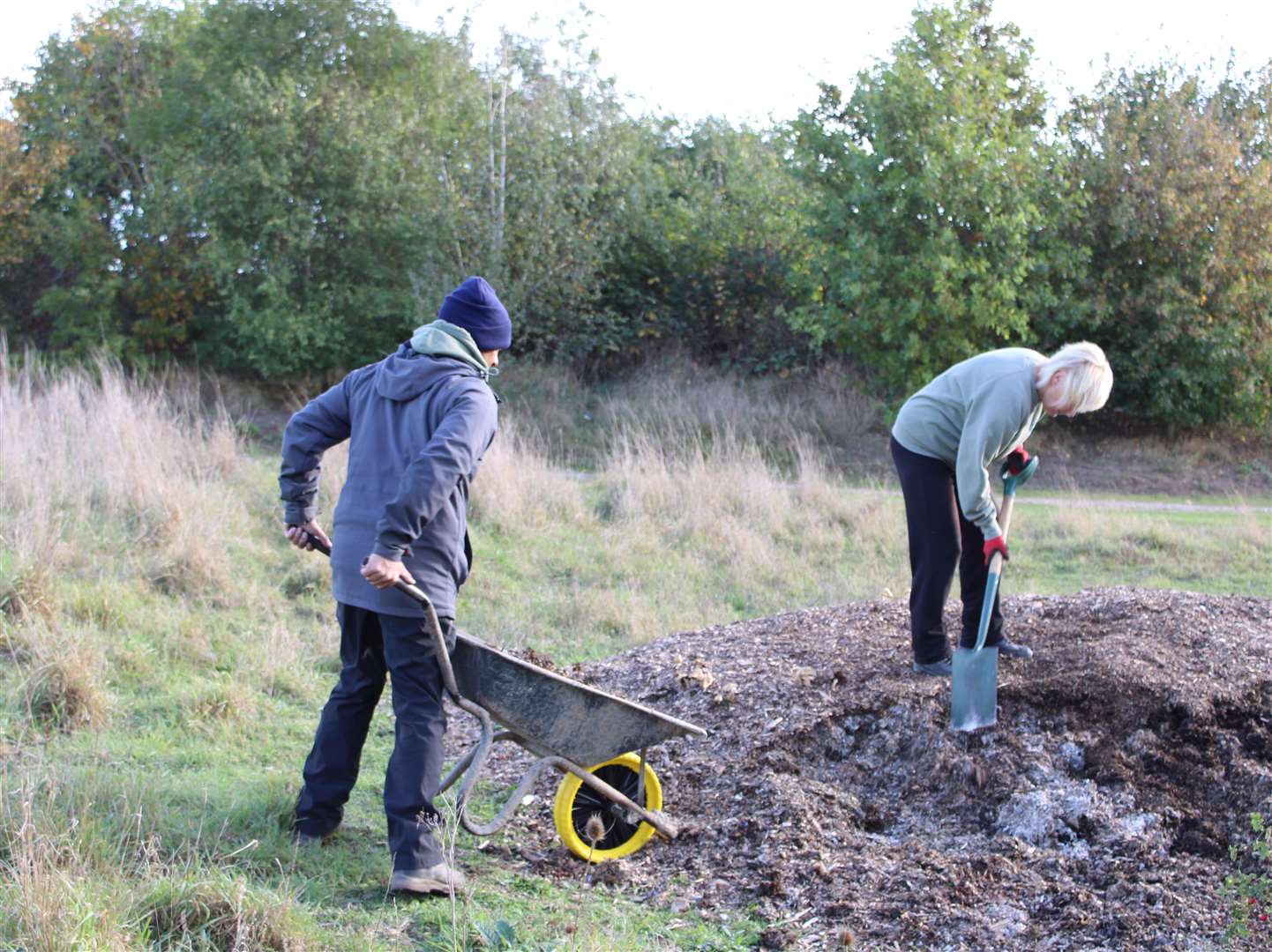 Work underway at Milton Creek Country Park. Picture: SBC