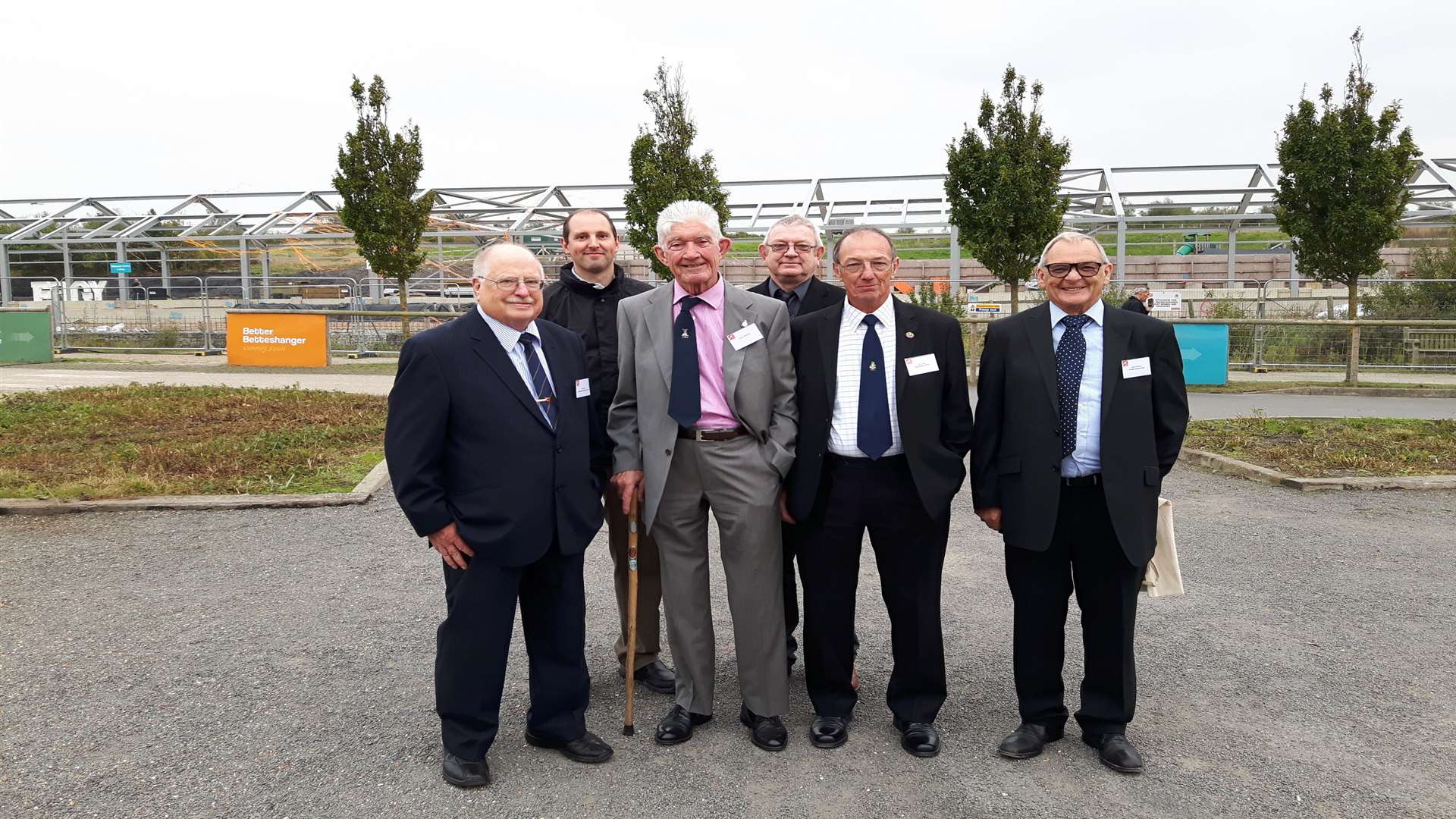 Members of the mining community came to see the topping out of the visitor centre site which will house a mining museum