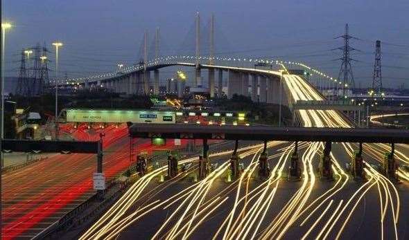 A crash caused long delays at the Dartford Crossing