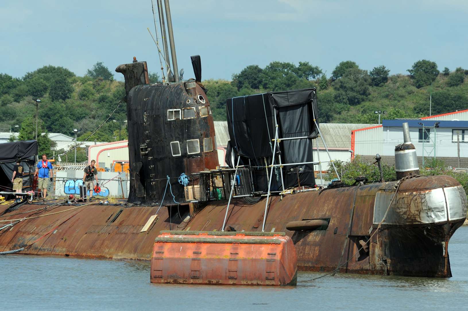 Three men were rescued from the sub, picture Mike Gunnill