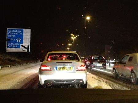 Snow on the A289, March 11 2013.