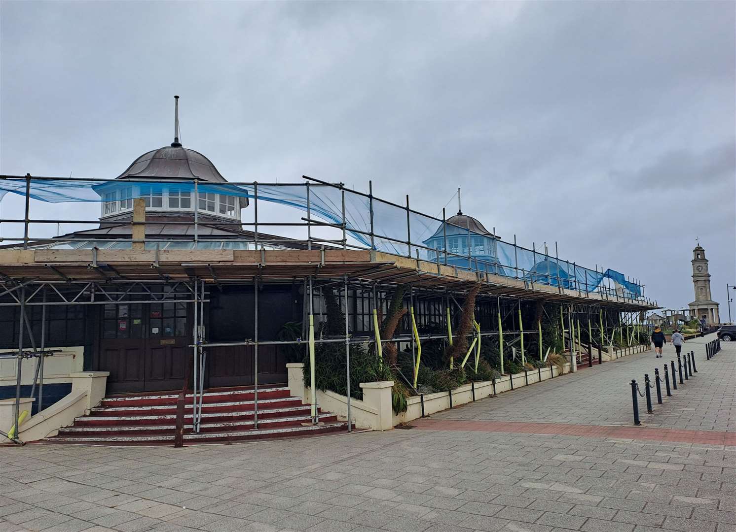 Survey work has started on Herne Bay Bandstand to assess its condition to find out how it can be used in the future