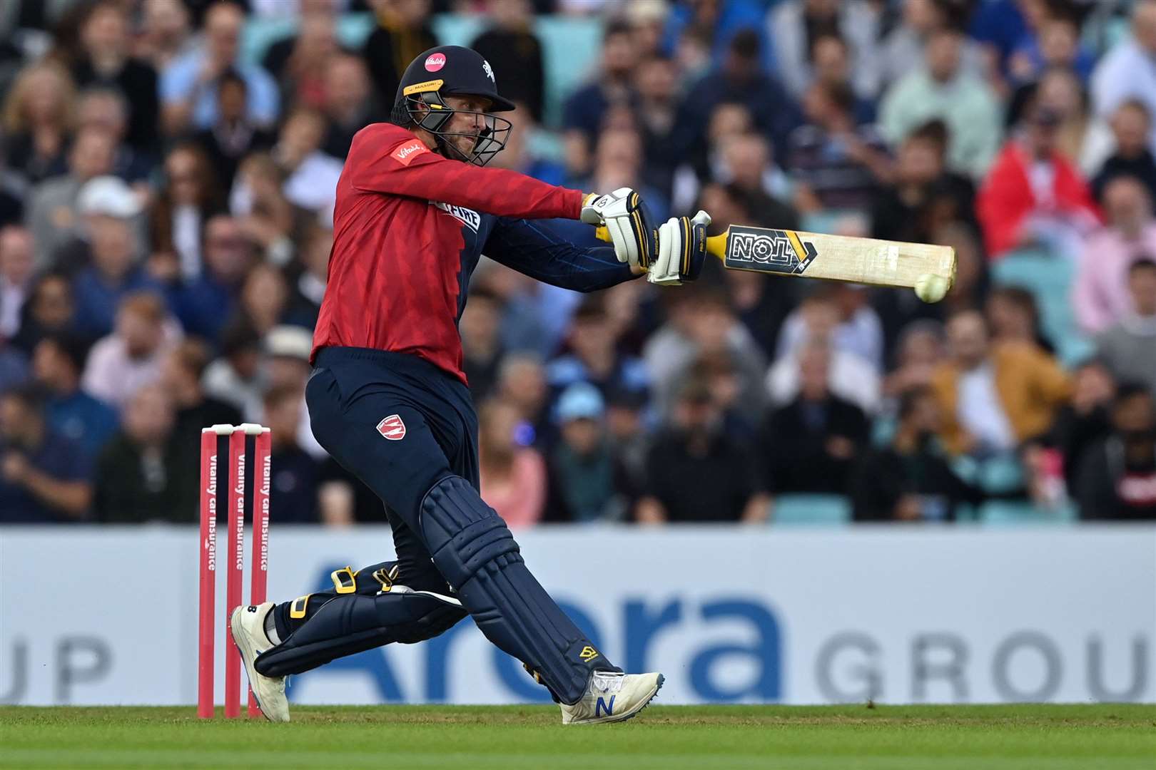 Alex Blake scored 50 not out in just 25 balls for Kent Spitfires. Picture: Keith Gillard