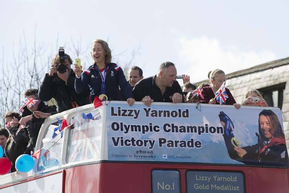 The open top bus reaches Brands Hatch Picture: Andy Payton