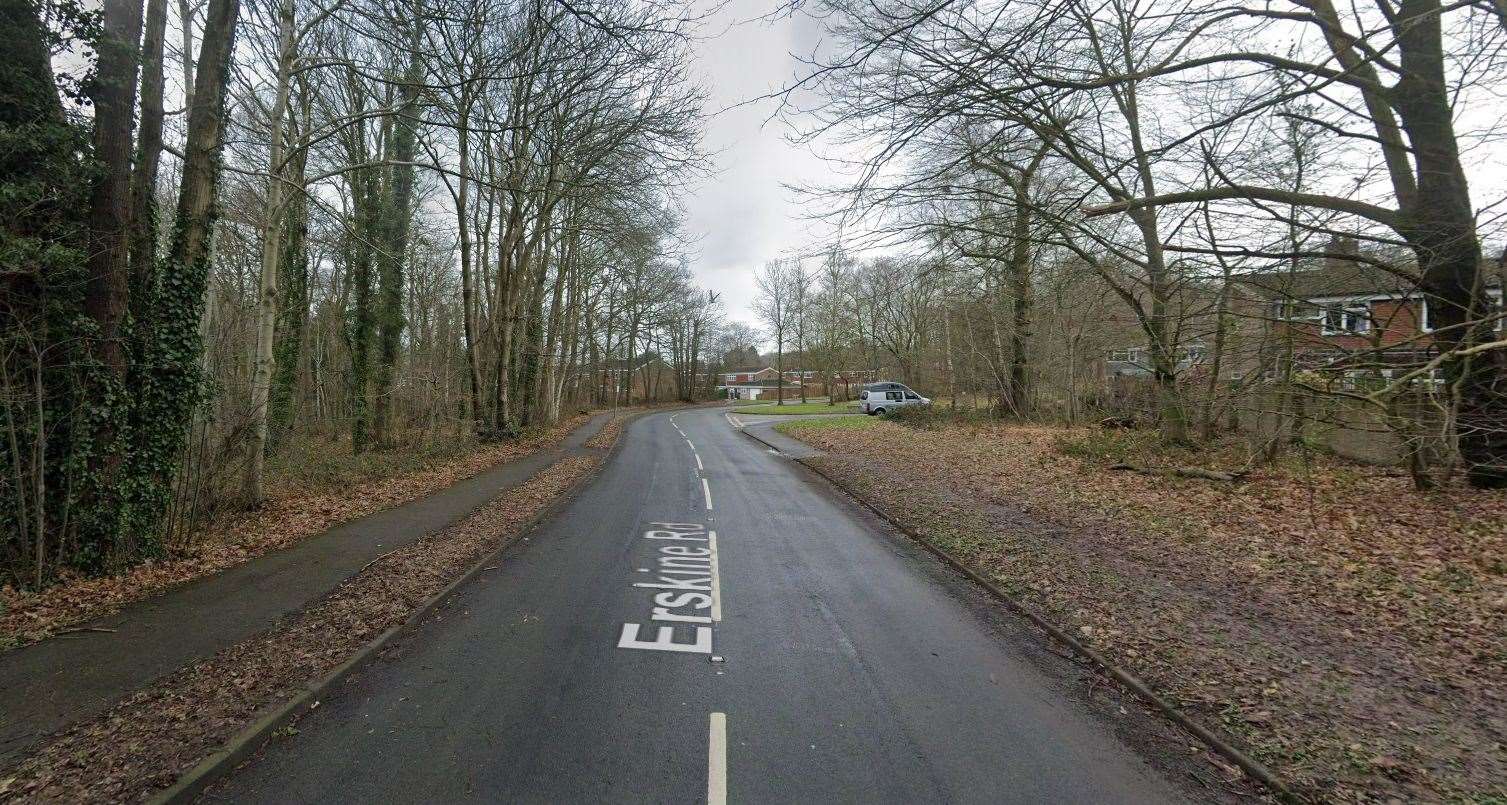 The car was chased to Erskine Road in Vigo, Gravesend. Photo credit: Google Maps