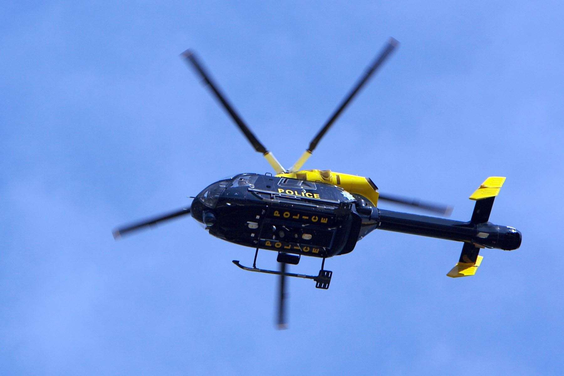 A police helicopter was called in to help search for the suspects. Picture: istock