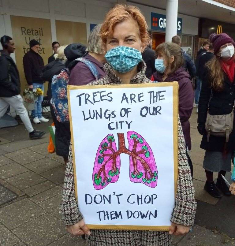 One campaigner in Canterbury high street today. Picture: Julie Wassmer