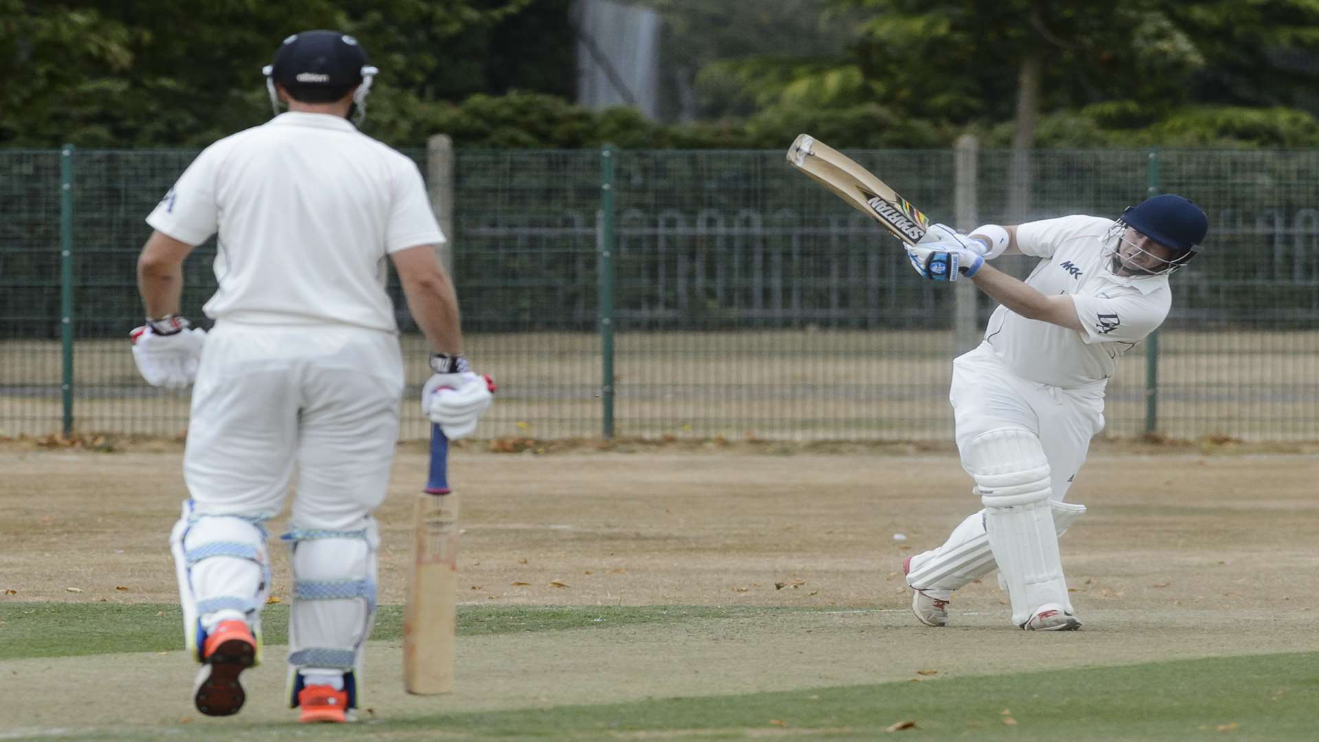 Dan Stickels on his way to 124 for Hartley against Dartford on Saturday Picture: Andy Payton