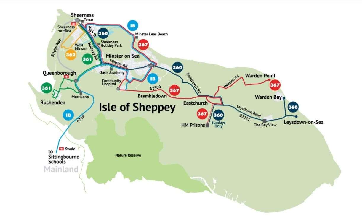 Chalkwell's Island Bus network