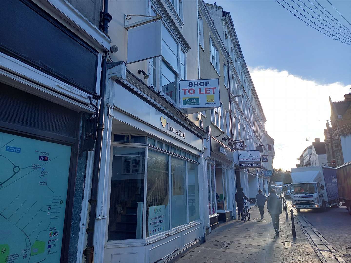 There is a multitude of vacant units around Debenhams