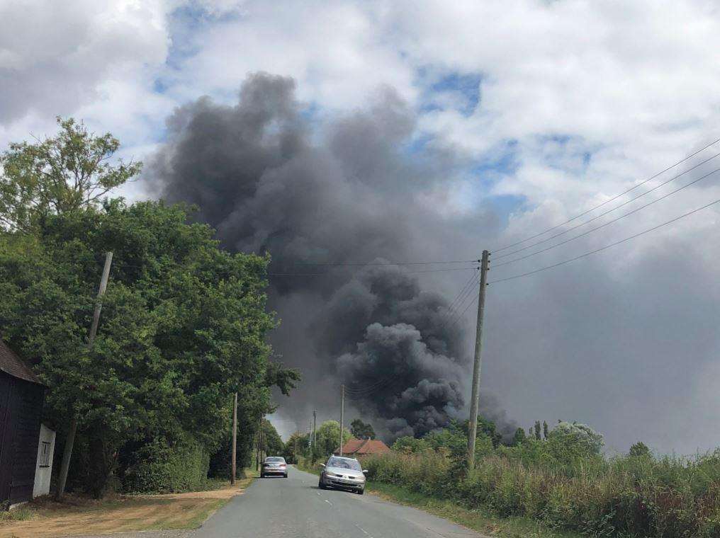 The fire in Smarden. Picture: Keaton Stone