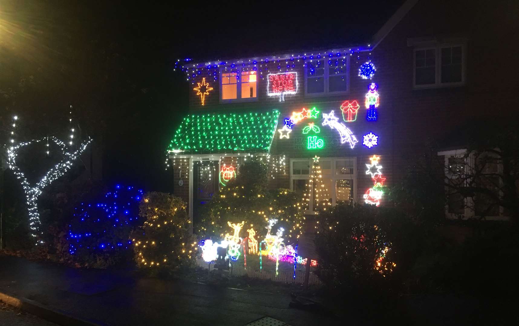 Callum raised money for Maidstone Homeless Care with his display in Queen Elizabeth Road. Picture: Des Long