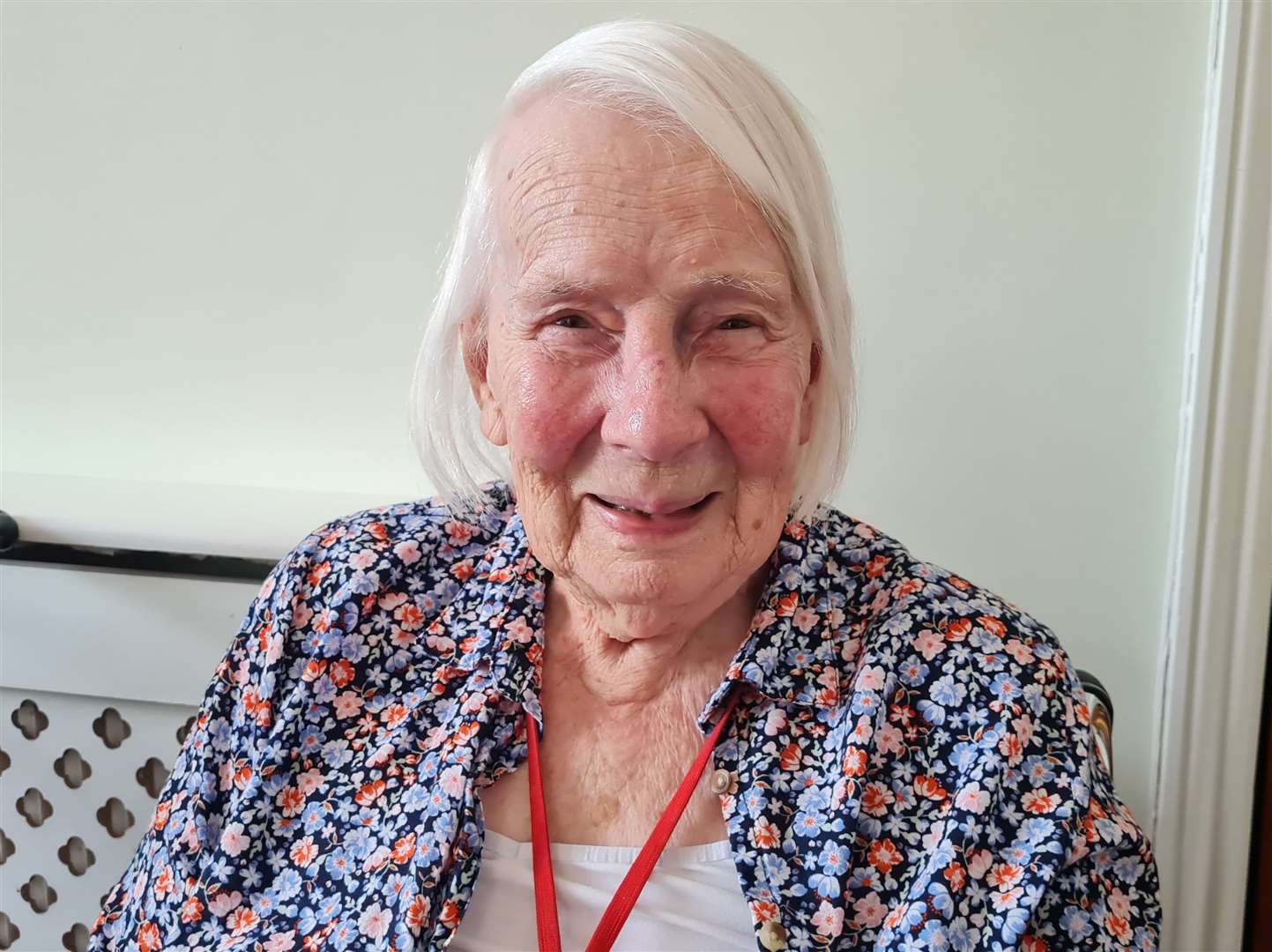 Pauline Ventress, 99, at Red House Nursing Home in Canterbury