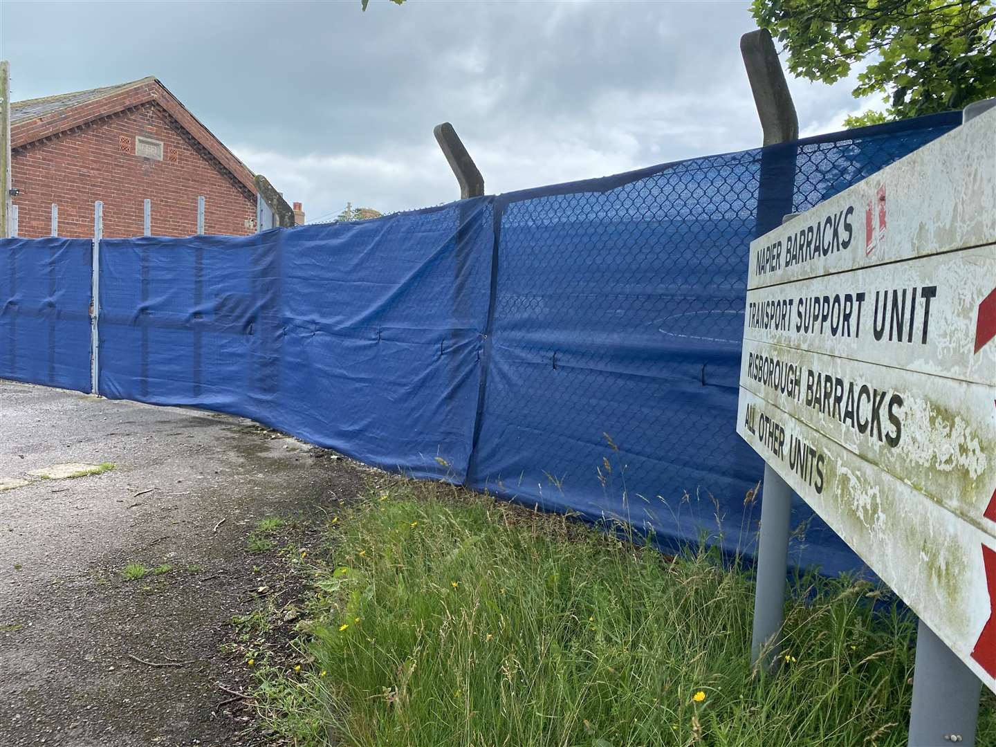 Napier Barracks is also being used to house asylum seekers