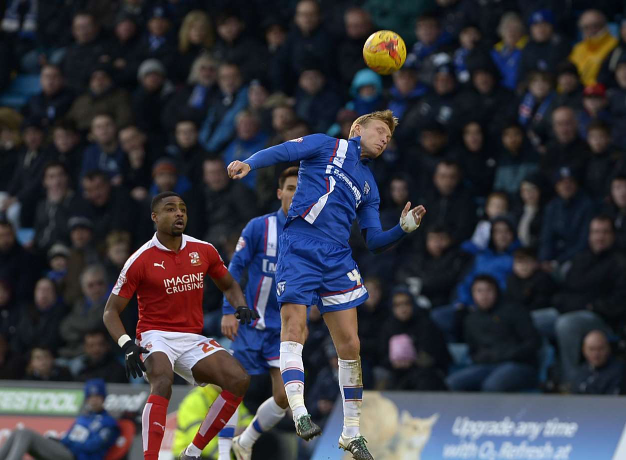 Josh Wright in action against Swindon Picture: Barry Goodwin