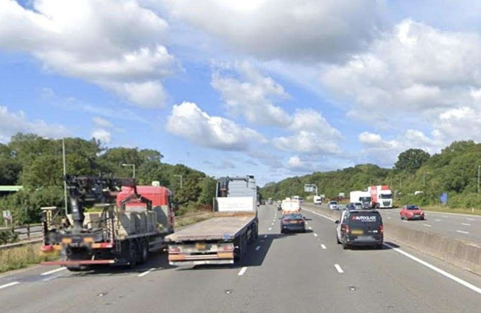 8,836 drivers have been hit with speeding fines on the M25 near Junction 5 to Clacket Lane Services, in Sevenoaks in the last 12-months. Picture: Google Maps